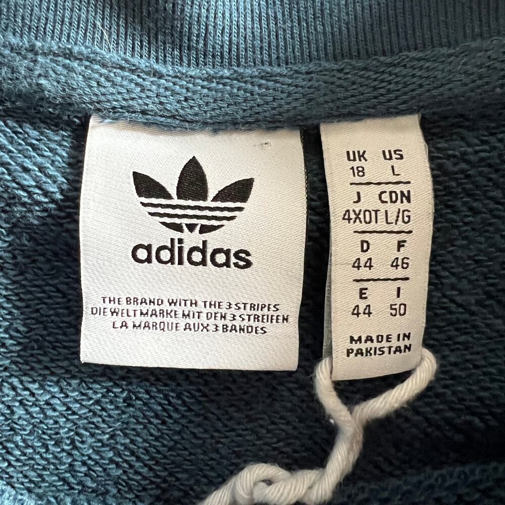 Vintage Adidas Originals Trefoil Sweatshirt Blue Oversized Crewneck Women’s L - Picture 8 of 10